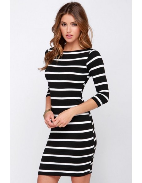 Long Sleeve Stripe Dress