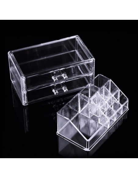 Cosmetic Storage 2 Drawers and 8 Compartments