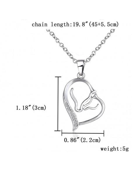 Horse heart pendant