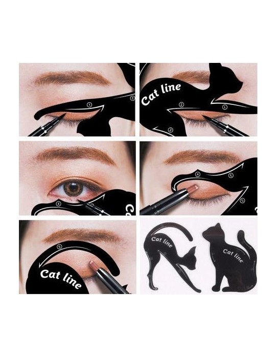 Stencil For Eyeliner Cat shape