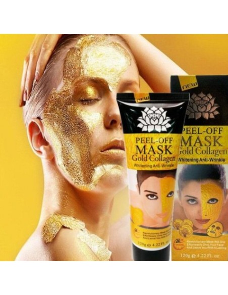 Golden mask for the face
