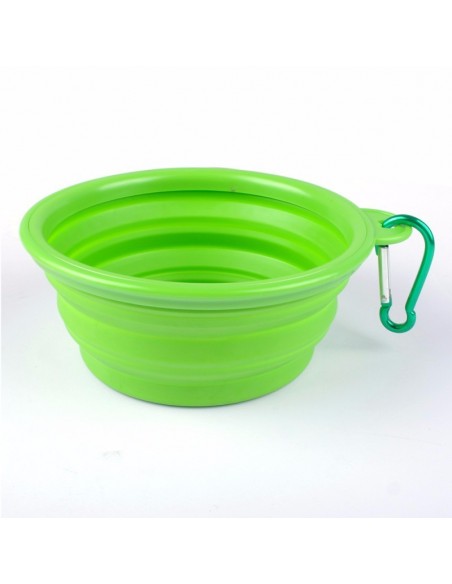 Foldable travel bowl with carabiner